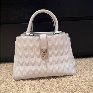 GUESS Quilted white purse